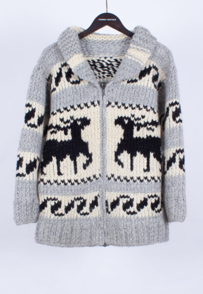 vintage chunky knit jumper cardigan