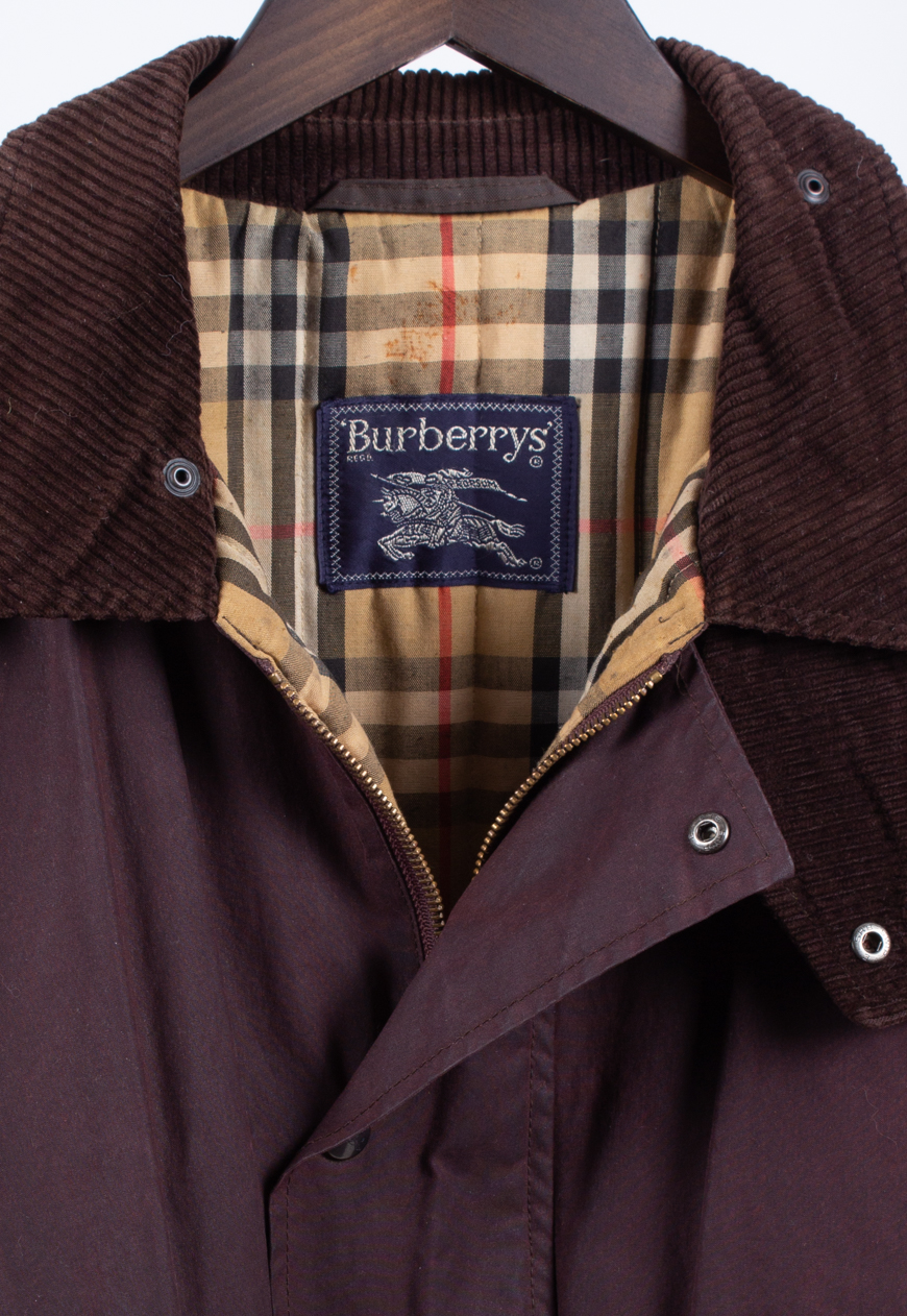 Burberry wax jacket mens deals