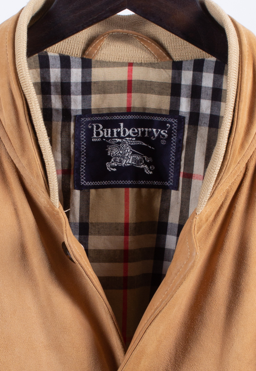 Vintage Burberry Nova Check Suede Jacket