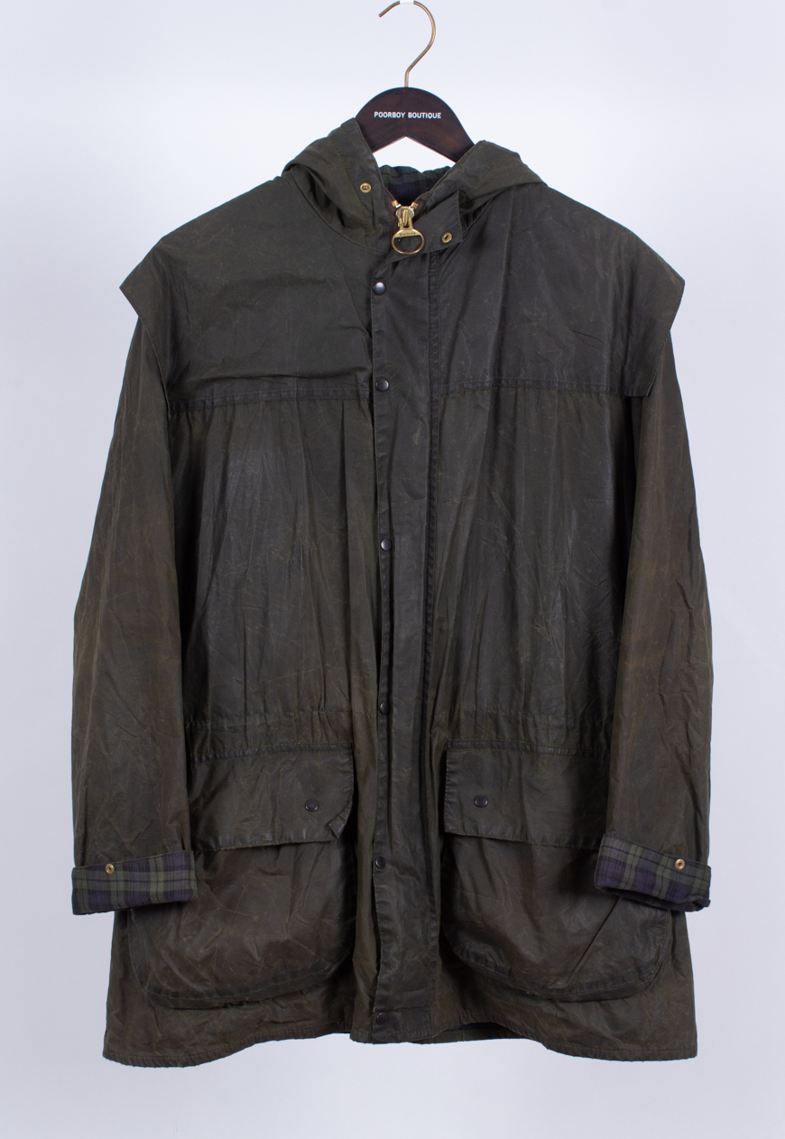 Vintage Barbour Waxed Cotton Jacket Durham | Mens Vintage Clothing
