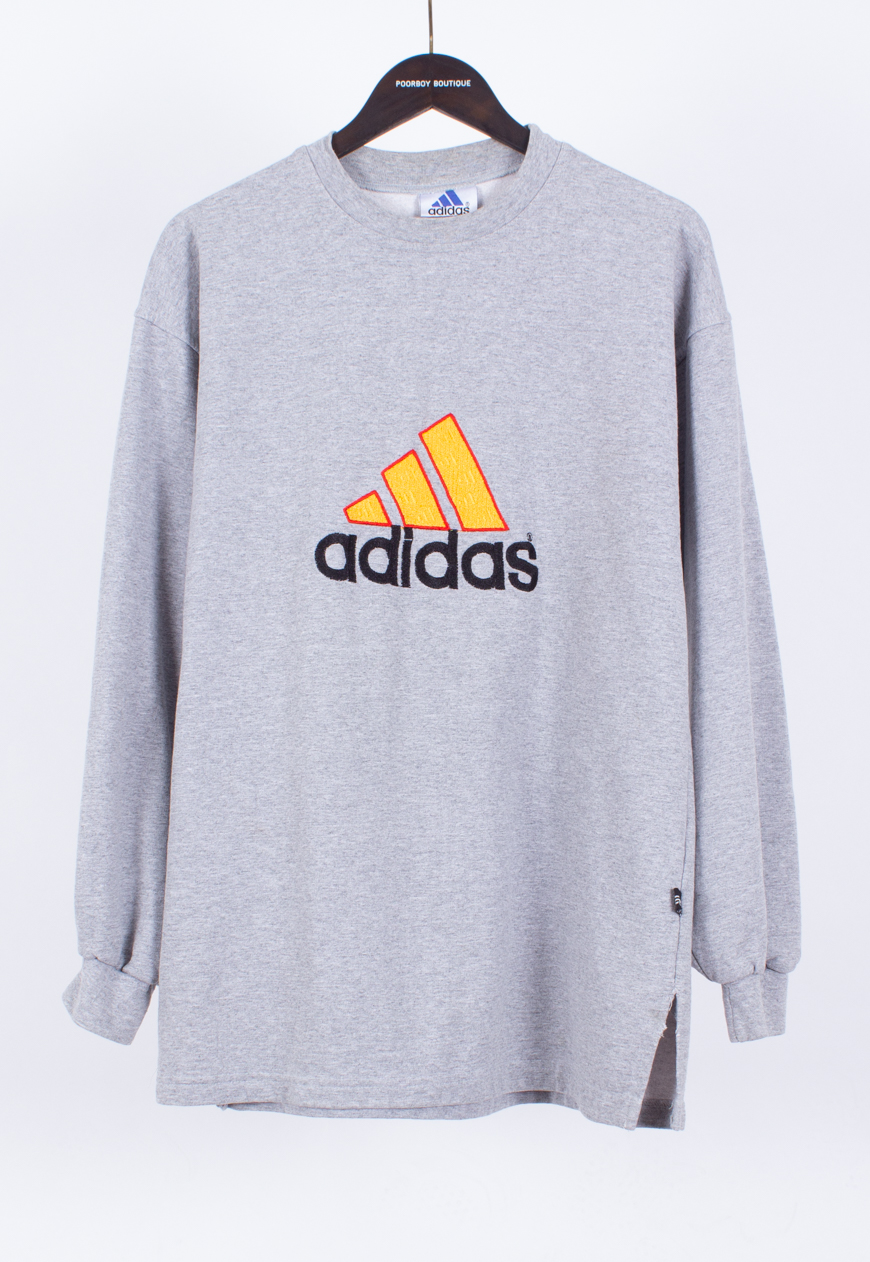 Vintage 90s Adidas Sweater Grey