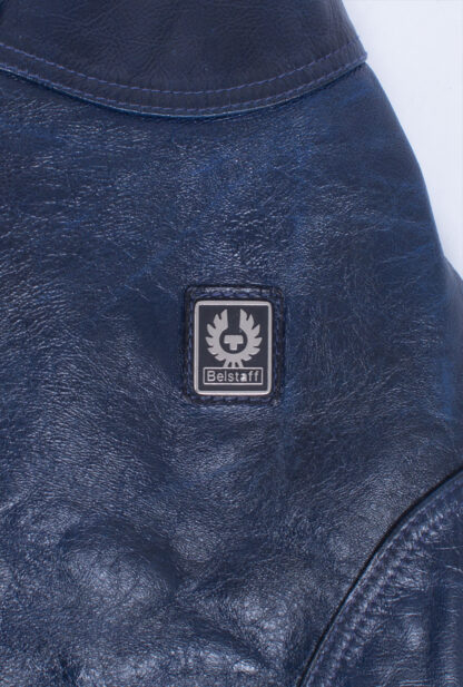 Vintage Belstaff Blue Leather Jacket | Branded Vintage Clothing