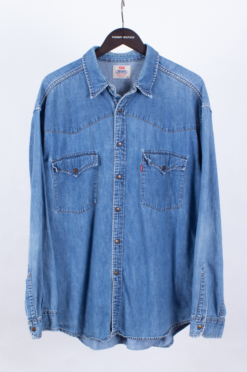 Vintage levis denim shirt deals